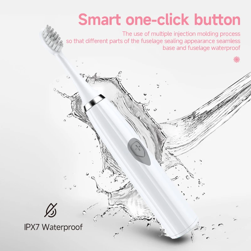 Electric Toothbrush for Adults Soft Portable Battery Endurance IPX6 Waterproof Intelligent Oral Care