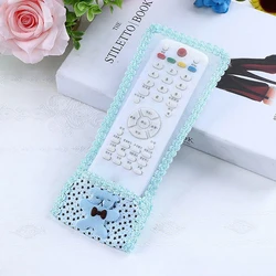 Charming Lace Remote Control Dust Cover with Bow Accent - S (BLUE	BEAR)