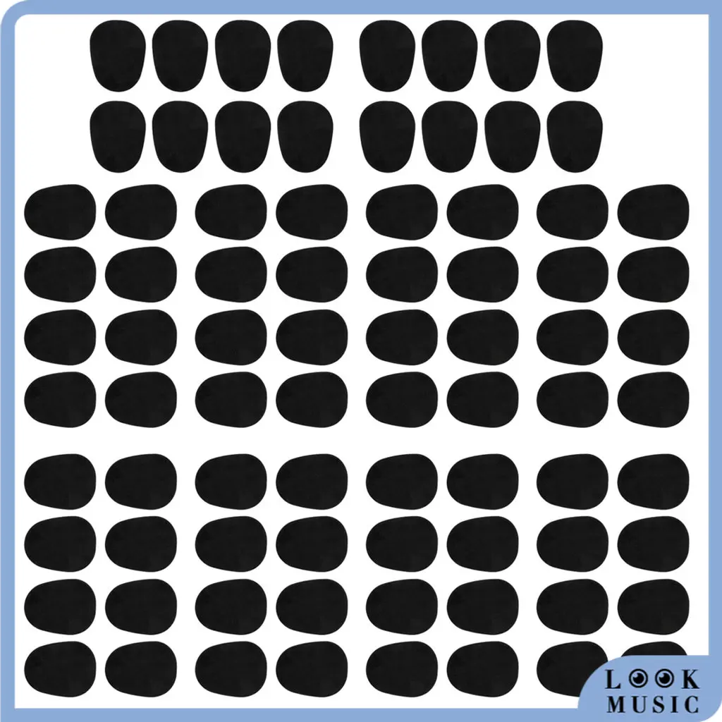 

LOOK Black Alto Tenor Saxophone Sax Mouthpiece Patches Pads For Tenor Saxophone Sax Mouthpiece Cushions 0.3/0.8mm 80PCS