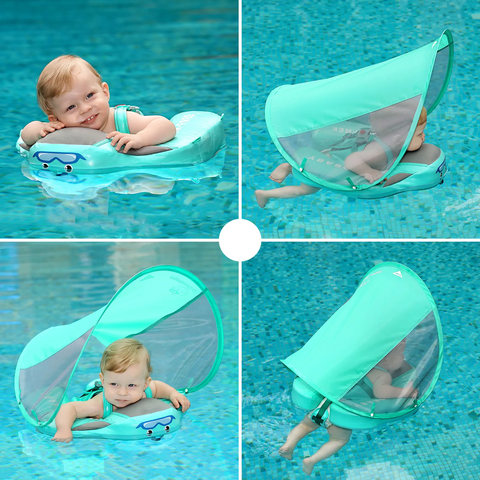 Mambobaby 17 Types Non-inflatable Newborn Baby Swimming Float Lying Swimming Ring Pool Toys Swim Trainer Floater