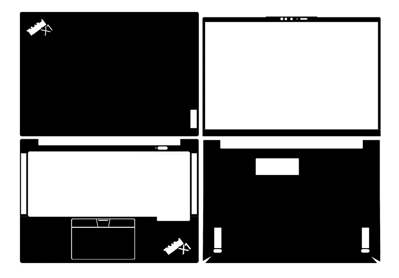 4Pcs Autoadesivo Della Pelle Di Caso Della Copertura Pellicola Per 2022 Thinkpad X1 Carbonio Gen 10 2021 Gen 9 2020 2019 X1 Carbonio Gen 7 6 5 4 2013 