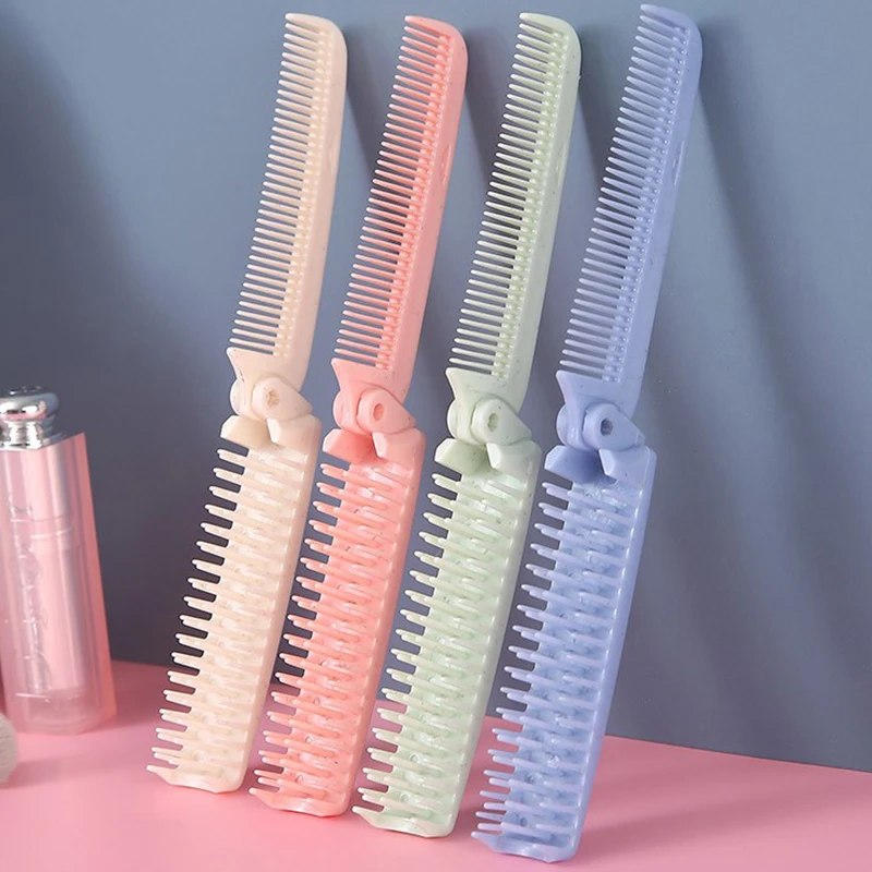 Portable Travel Hair Comb Brush Foldable Massage Anti Static Hairdressing Styling Tools 1Pc