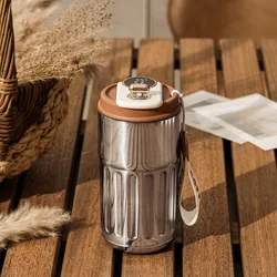 Stainless Steel Thermal Water Bottle with LED Temperature Display, 450ml Vacuum Insulated Travel Mug - 450ML (Sivler Coffee)