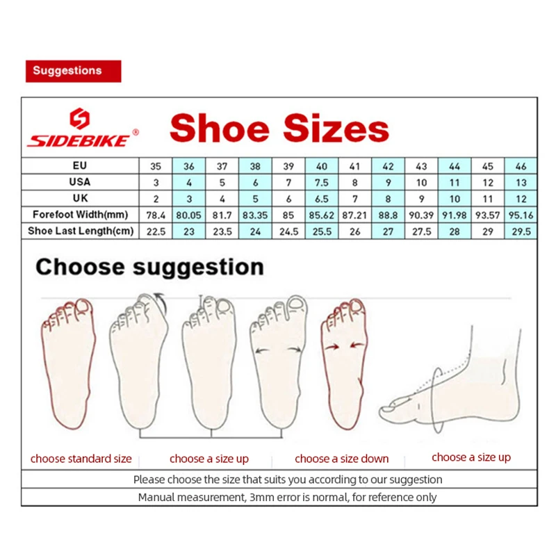 SIDEBIKE Men's Sneakers Road Bike Carbon Sole Cycling Shoes Self-locking Outdoor Men's Sports Shoes Running Breathable cycling shoes