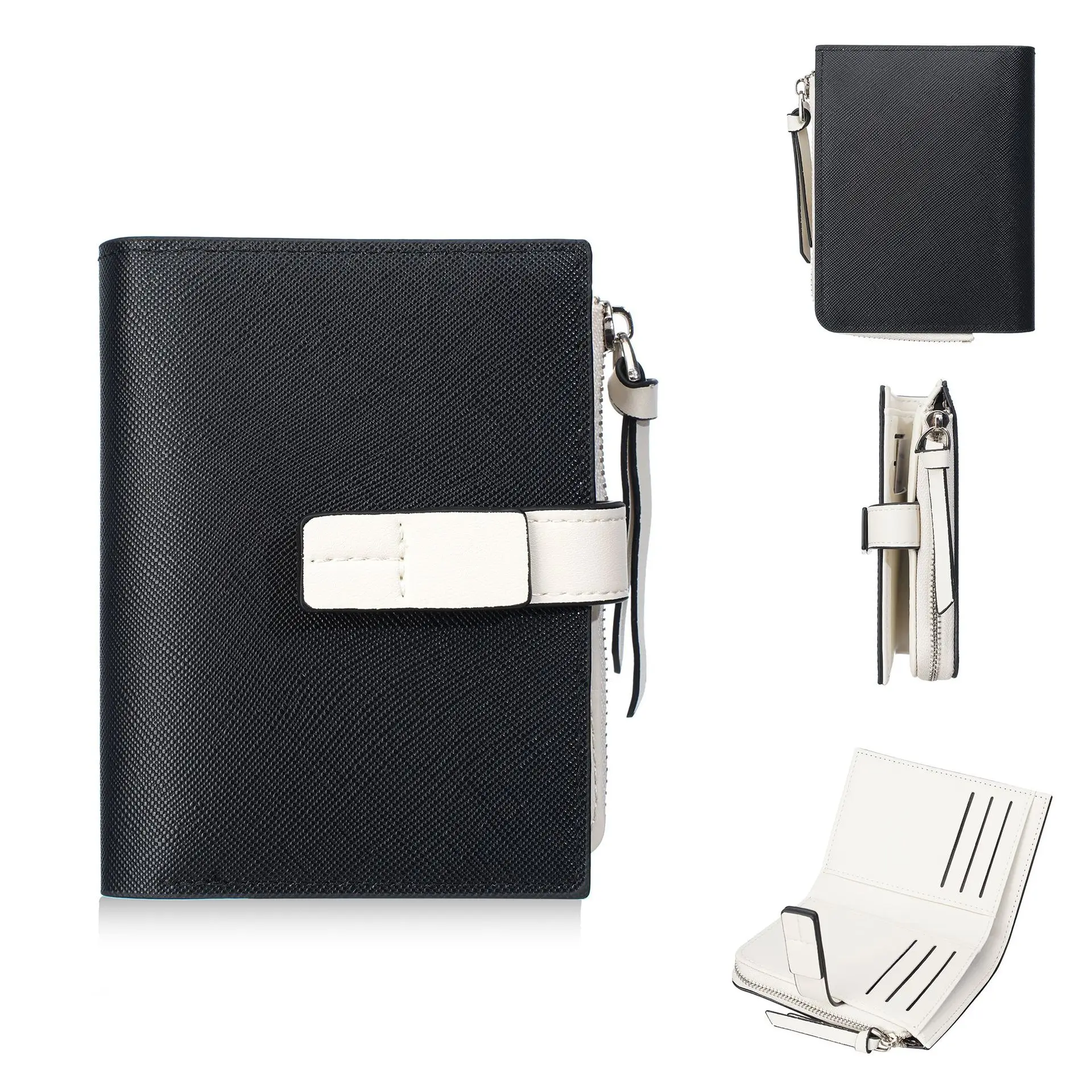 1Pcs/Baellerry Women's Ultra-Thin Mini Wallet, Multi-Functional Multi-Card Slot Zipper Coin and Id Holder, Lightweight and Portable Small Card Holder