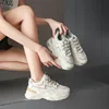 2025 Spring New Women's Shoes All Math Platform Sneakers Height Increase 6CM Thick Bottom Casual Shoes Sports Shoes Mesh Tennis 2