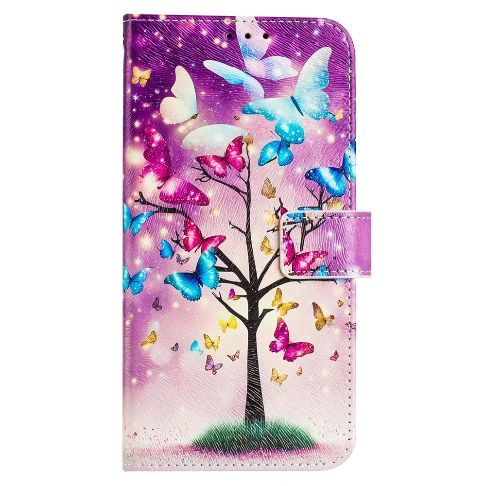 Vibrant Artistic Flip Wallet Phone Case - Shockproof and Stylish Cover