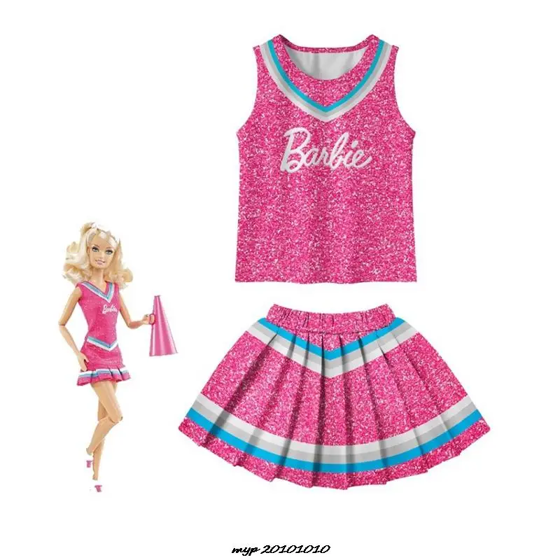Film Barbie Costume Princess Dress For Girls Costume Cosplay Bambini Pink Fanasia Dress Halloween Carnival Party Costumes Genitore