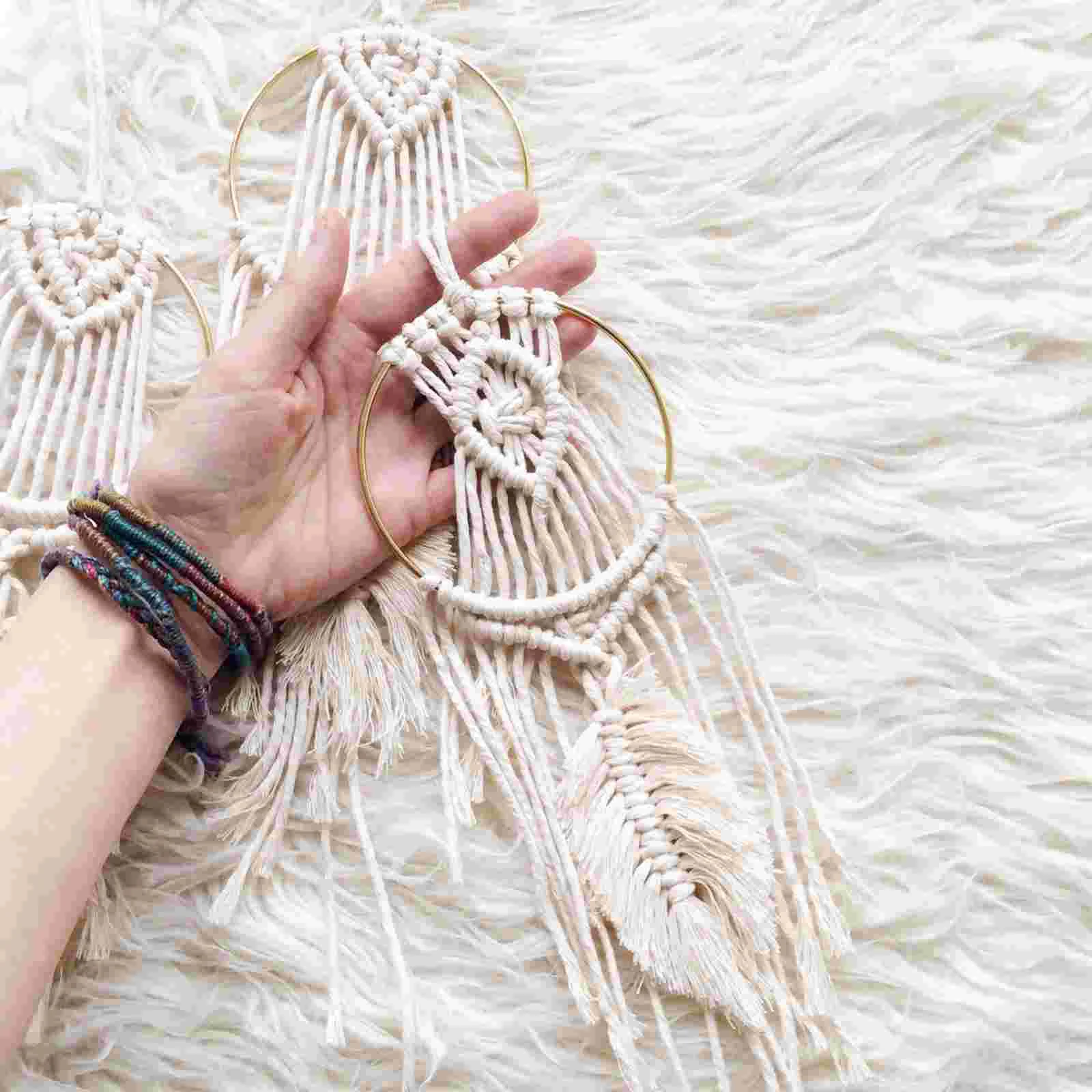 Metal Wreath Rings Dreamcatcher DIY Craft Circles Round Metal Rings DIY Adornment Accessories 10cm Dream Catcher, Iron Ring 6