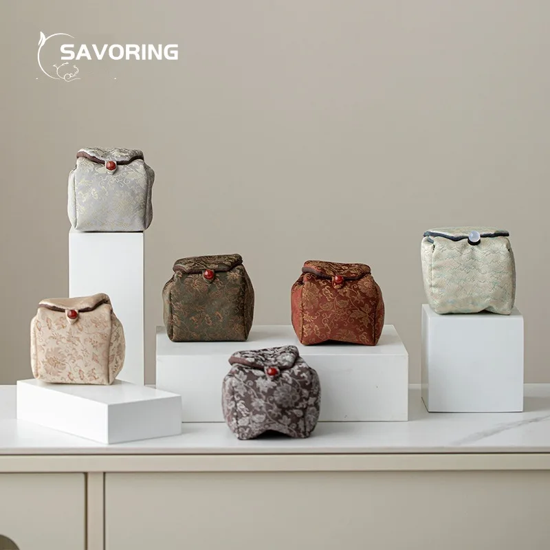 Tea Storage Bags Chinese Tea Cozies Travel Portable Storage Bag Package For Tea Set Teapot Quick Cup Picnic Nuts Food Jewelery Cotton Protection