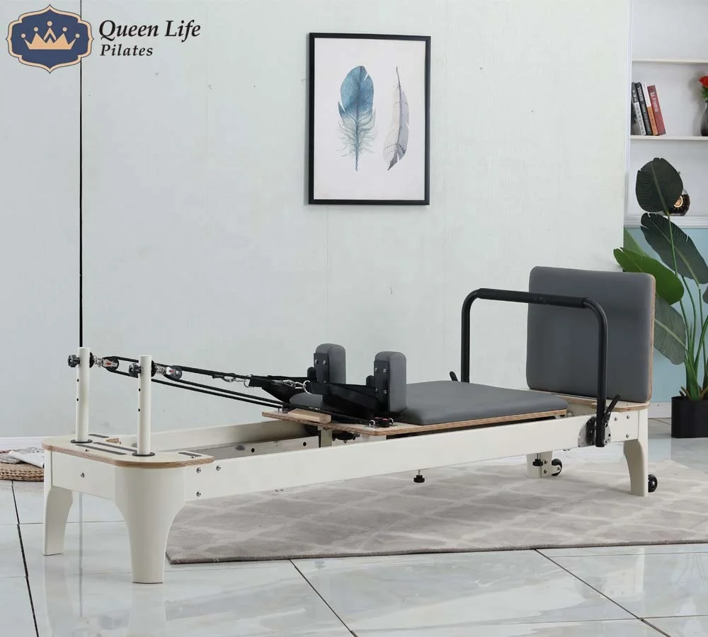 Queenlife Commercial Stretch Yoga Training Fitness Wood Core Bed Reformer Pilates Machine