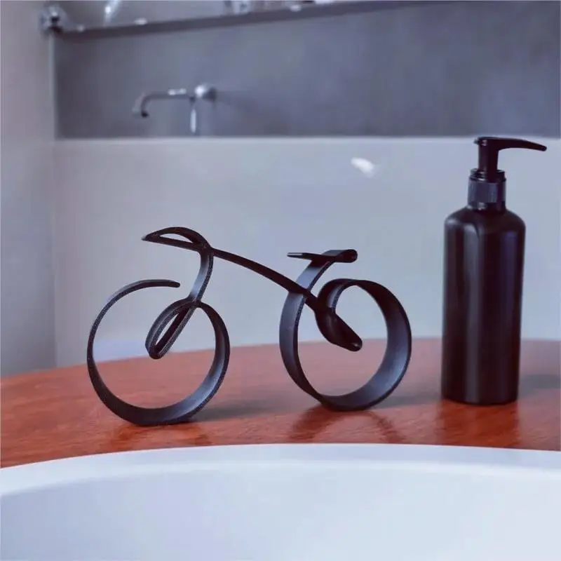 

Minimalistic Bicycle Sculpture Metal Iron Art Bicycle Ornament Personality Table Decoration Items Office Decoration Gift