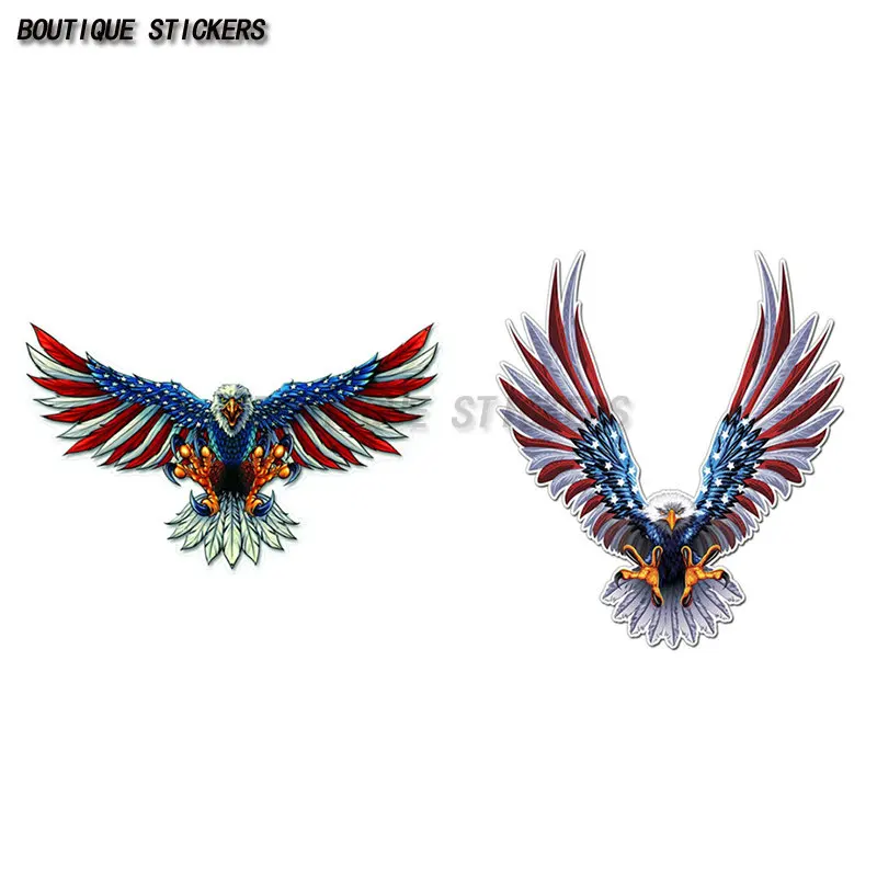 

American Flag Bald Eagle Car Stickers Automobiles Motorcycles Accessories PVC Decals for Octavia Surfboard Camper Laptop Decals