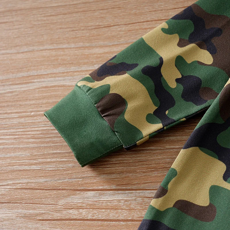 Infant Romper Newborn Baby Boy Clothes 0-12 Months Boston Camouflage Long Sleeve Footies