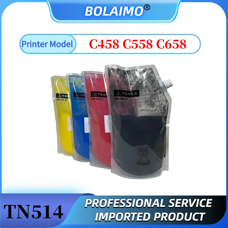 

1Kg/1Bag Toner Powder TN514 for Konica Minolta Bizhub C458 C558 C658 Toner Refill Japan Compatible Copier