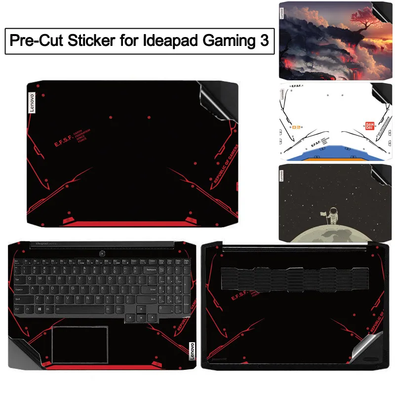 Adesivo de Decalque Impresso Pré-cortado Pele Faça Você Mesmo Anti-risco para Lenovo Ideapad Gaming 2023 15iah7 15arh7 15ihu6 15ach6 16