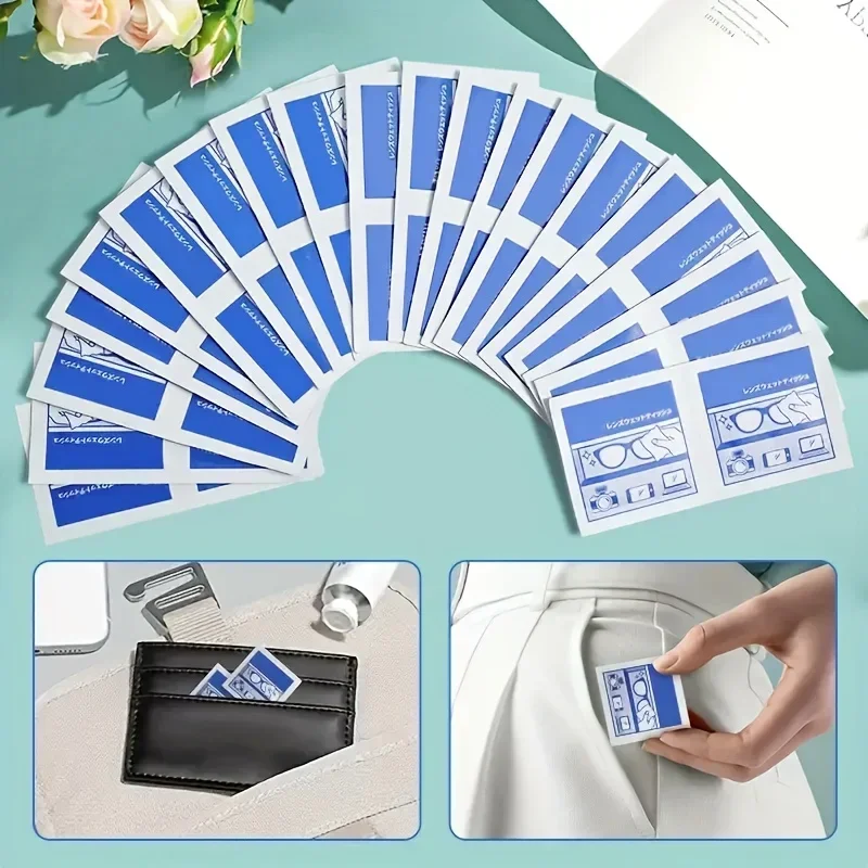 Disposable Eyeglass Cleaning Wipes Individually Packaged Suitable for Eyeglasses Smartphones Tablet Screens 50-100 pcs