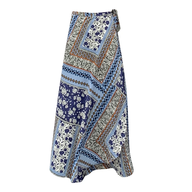 Summer Lace-up Chiffon Skirt Women's 2024 Bohemian Style