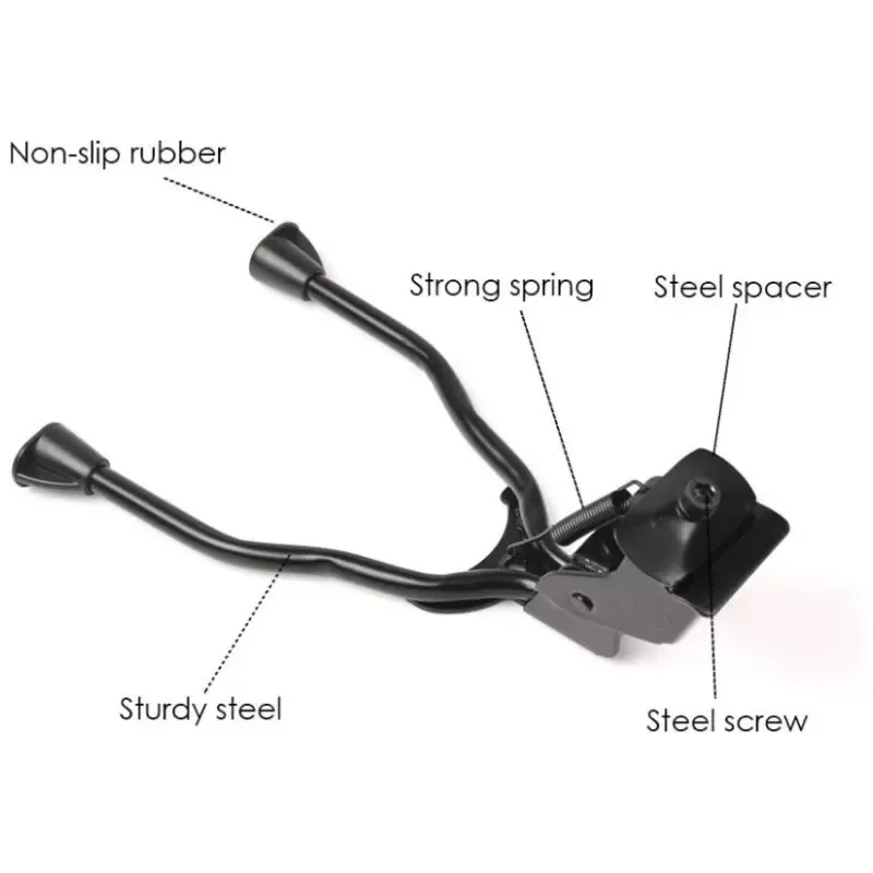 Durable Stainless Steel Foldable Double-Leg Bike Kickstand for Mountain and Road Bikes