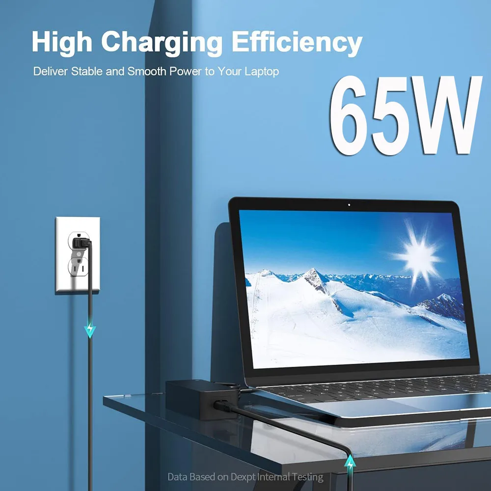 Caricabatterie Per Laptop Con Adattatore Ca Da 65W Per Dell Inspiron 15 3000 5000 7000 14-5000 13-7000 13-5000 17-7000 11-3000 3593 5100 5570 5559