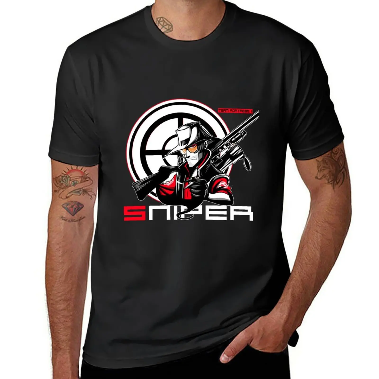 

Sniper T-Shirt Short sleeve tee summer top men clothes
