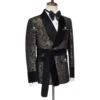 Cenne Des Graoom 2023 New Men's Suit Paisley Tuxedo For Wedding Double Breasted Shawl Velvet Lapel Jacket 2 Pieces With Belt 4