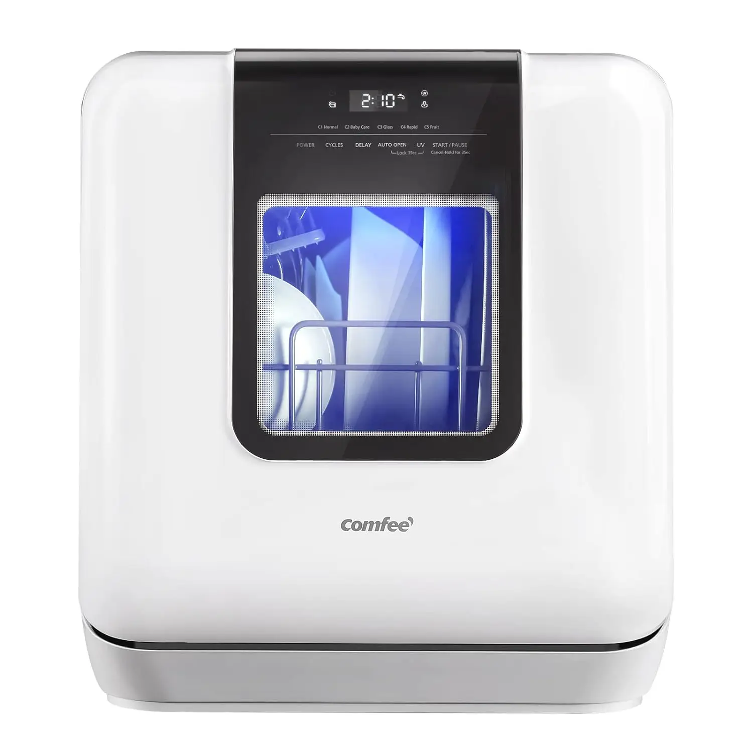 

COMFEE' Countertop Dishwasher, Portable Dishwasher with 6L Built-in Water Tank, Mini Dishwasher with More Space Insidertments