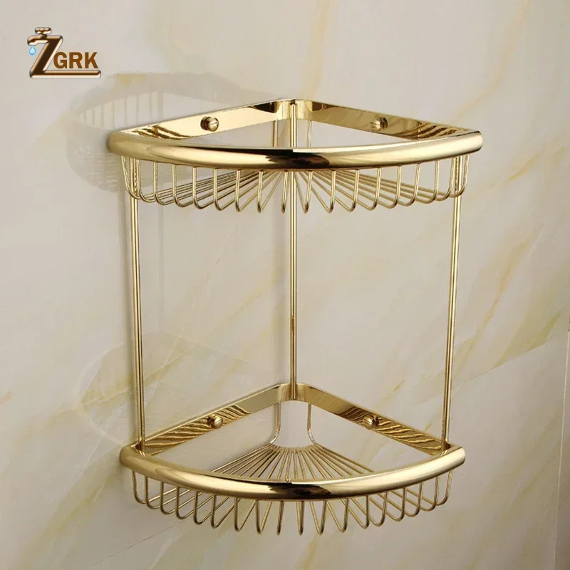 ZGRK Gold Bathroom Accessories Bath Brass Soap Dish Set Toilet Life Bathroom Rack Paper Holder Appliance