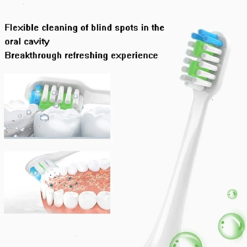 SOOCAS V1/X1/X3/X5/X3U/X3PRO/v1/v2 전동 칫솔 헤드 소프트 듀폰 강모 노즐용 12개/갑 교체용 브러시 헤드