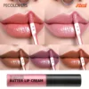 Butter Lip Cream Liquid Lipstick, Non-Sticky, Moisturizing High Pigment For Nude Red Sexy Lip Makeup Cosmetic 1