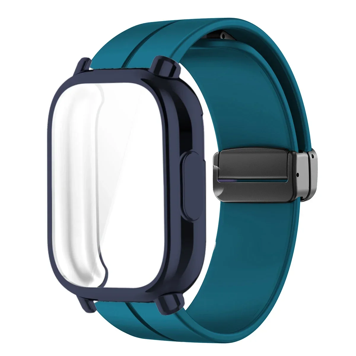 Enhanced TPU Case with Silicone Strap for Smartwatch Protection and Style