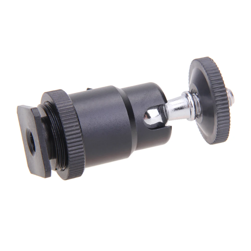 Aluminum Rotary Mount Stand 1/4 Hot Shoe Adapter Metal Light Flash Bracket with Lock Camera Accessories 360 Degree for GOPRO