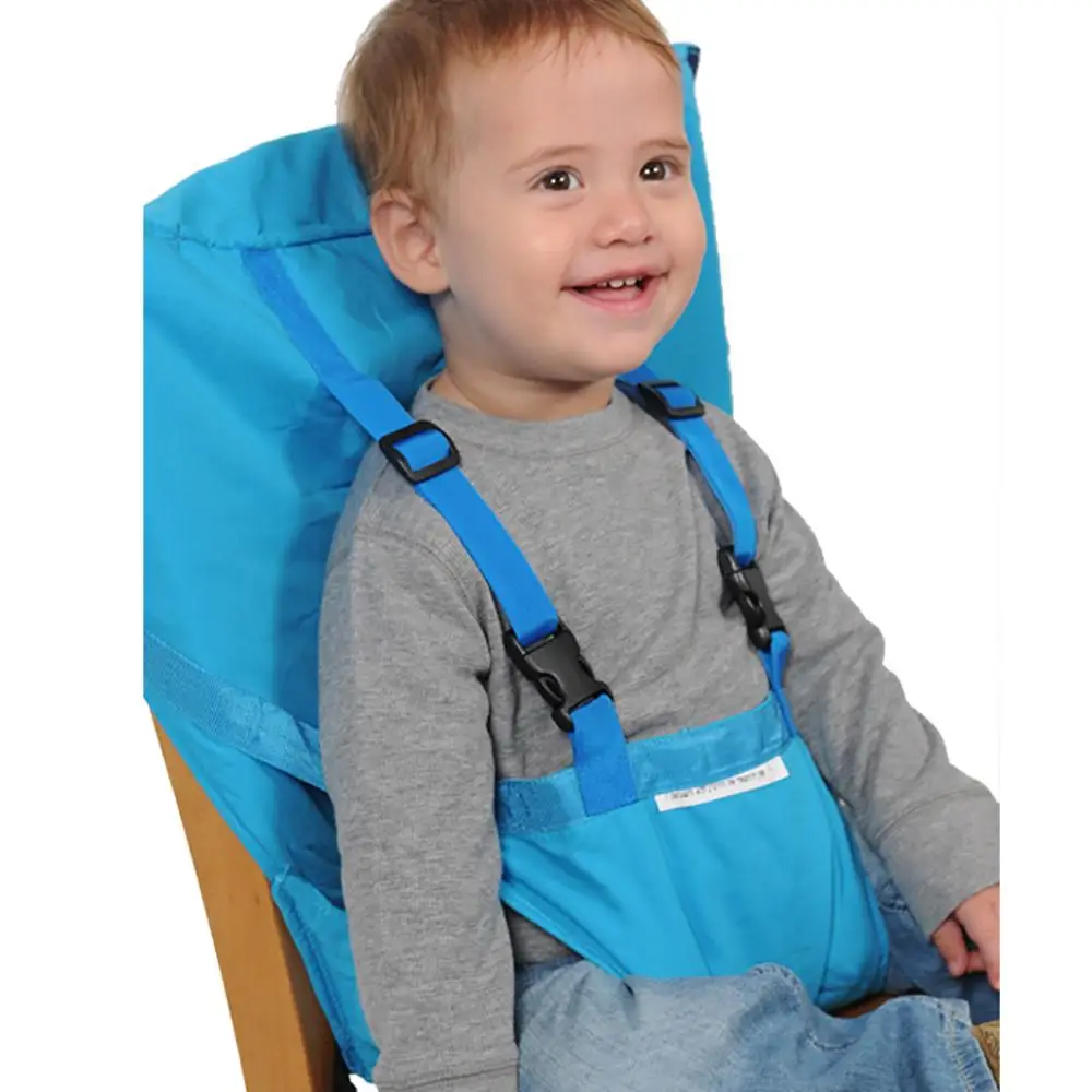 New Mother Baby Products Portable Folding Baby Dinner Chair Bag Child Safety Belt Seat Pure Colour Dining Immobilization Belt