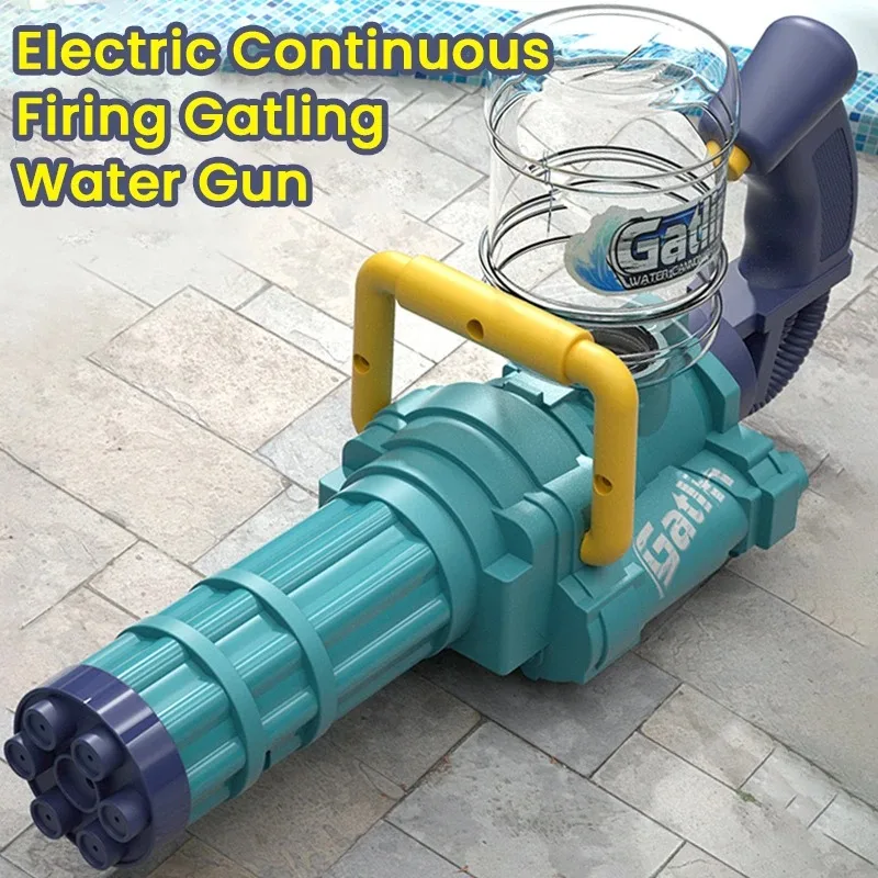 新品！WATER GUN SUPER GATLING Amazon.com: Electric Gatling Water Gun with Cool Light