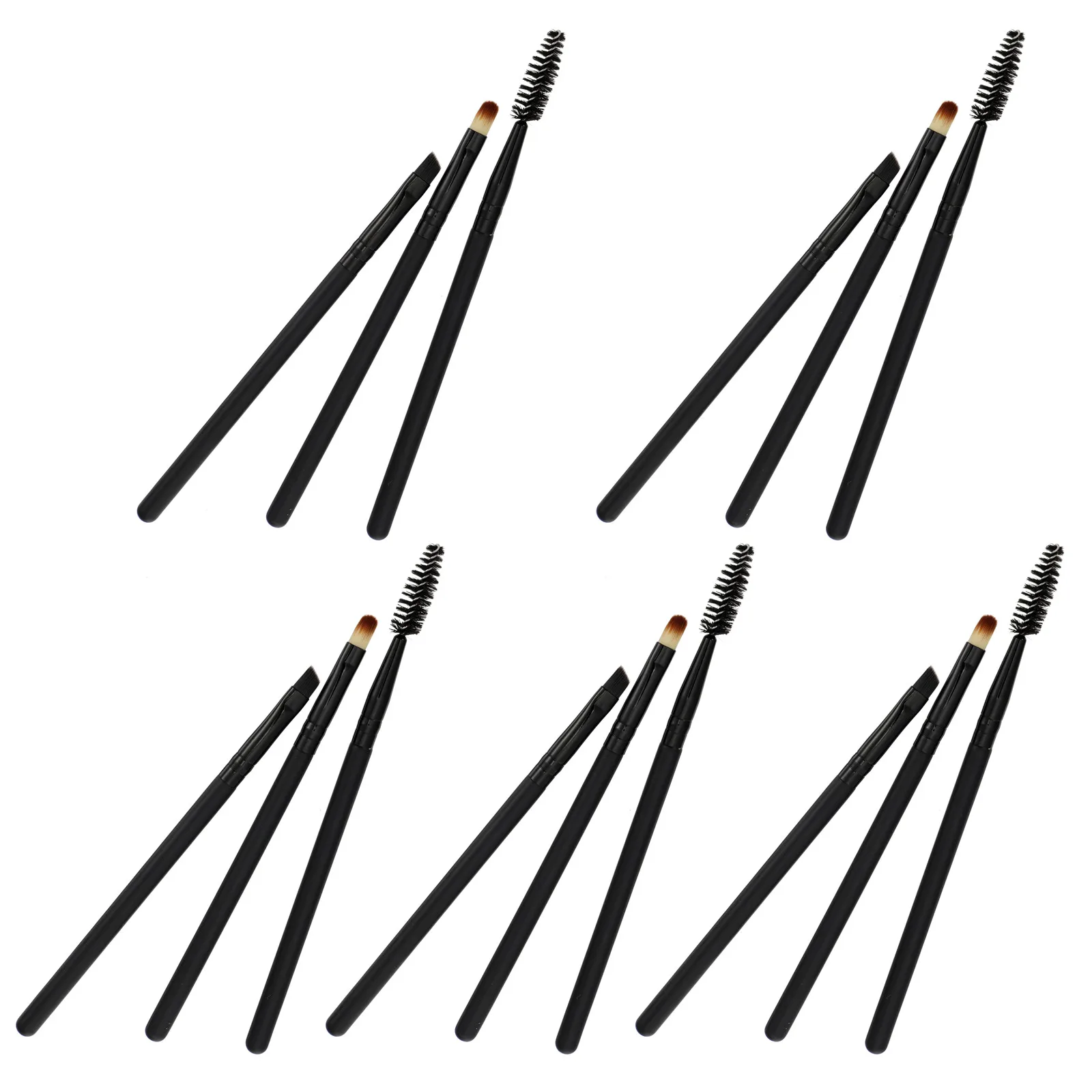 15Pcs 메이크업 브러쉬 세트 도구 눈썹 립 속눈썹 브러쉬 휴대용 여행 뷰티 액세서리 여성 메이크업 용품