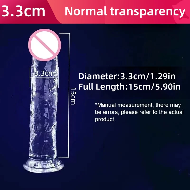 New Realistic Dildos Jelly Dildo 7 Sizes Strong Suction Cup Transparent Dildos Sex Toys Female Masturbator Female Penis