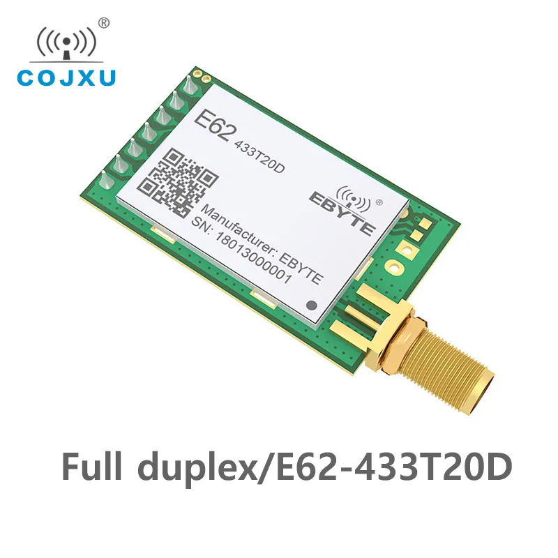 TCXO 전이중 RF 모듈, ebyte E62-433T20D 장거리 무선 송수신기 iot 송신기 및 수신기 UART, 433MHz