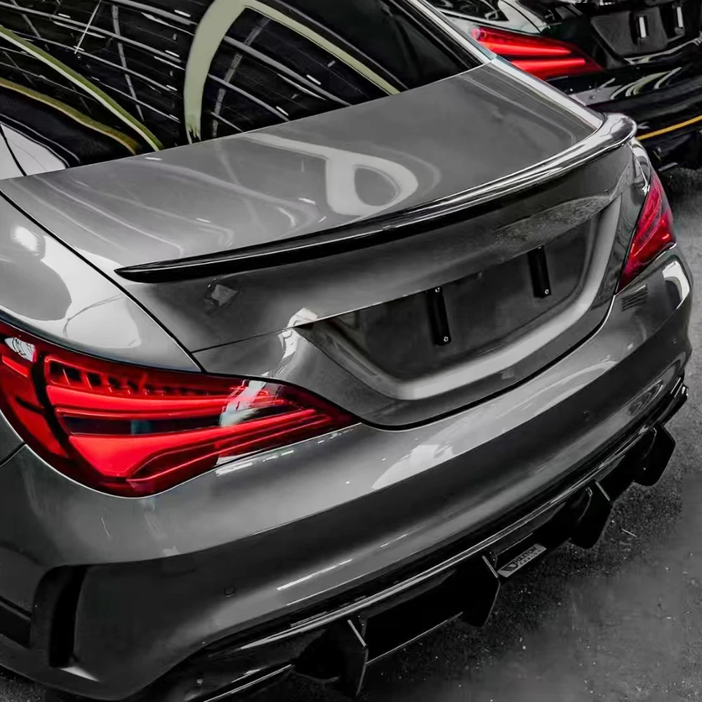 Spoiler Universale per Auto in ABS Nero 1.2M, Accessorio in Fibra di Carbonio, Spoiler Morbido per Tetto Posteriore, Adesivi Decorativi per Bagagliaio - immagine 2