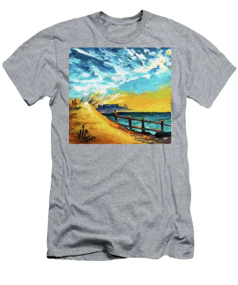 Camiseta vista a la mesa montaña Ciudad del Cabo Sudáfrica pintada vellum de vali-rina Ciobanu - AliExpress