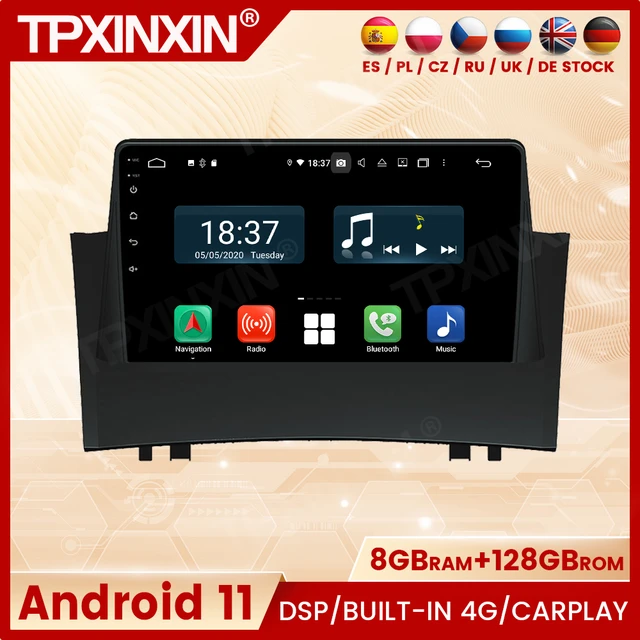 9 pouces Android GPS autoradio pour Renault Megane 2 2002-2009 écran  tactile lecteur multimédia 4G+64G stéréo 2din DSP Bluetooth SWC - Cdiscount  Auto