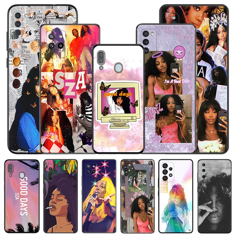 Sza Solana Imani Rowe Custodie In Silicone Nero Per Samsung Galaxy A54 5G A04 A03 A34 A01 A02 A50 A70 A40 A30 A20 S A10 E Cover
