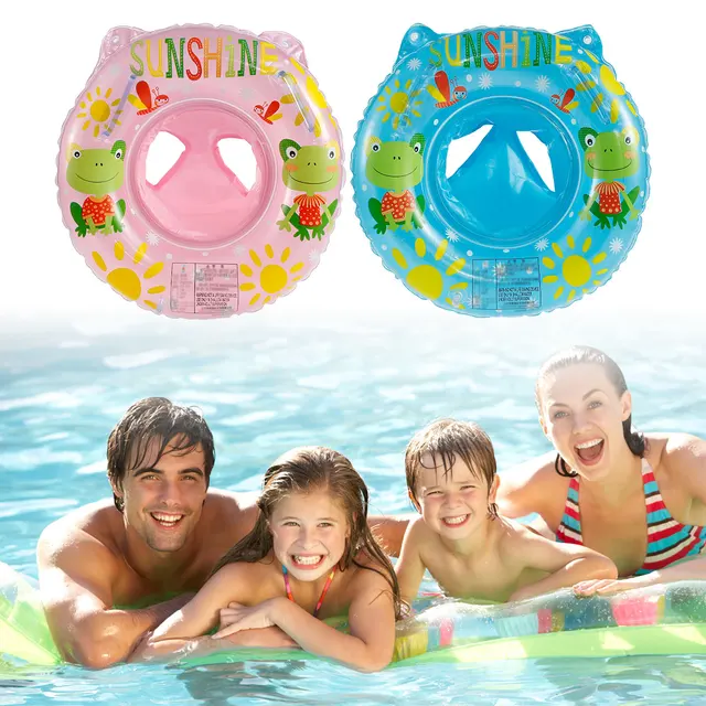 Baby Swimming Ring with Float Seat and Double Handles Cushion Waist Float Ring for Swimming Training Inflatable Baby Swimming 1