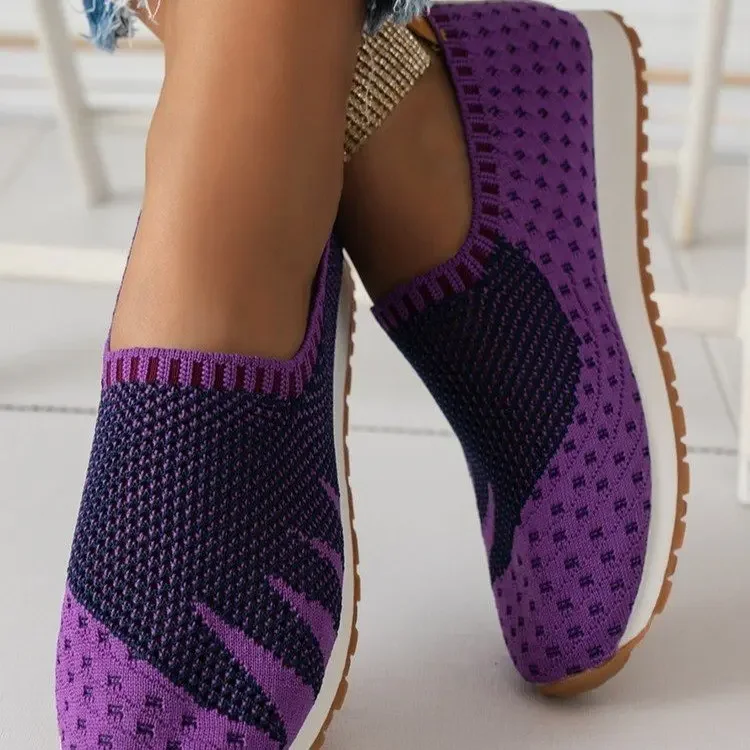 

Summer New Breathable Single Shoe Ramp with Sneakers Fashion Women's Shoes Matching Color Comfortable Simple Basic Style