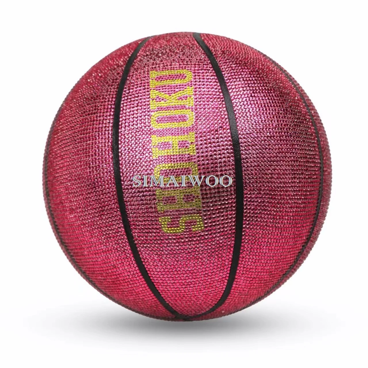 Strass Stickerei funkelnden Basketball exquisite Ornamente Basketballs piel Souvenir Preis anpassbare Wort Sportspiel Geschenk – Detail 7