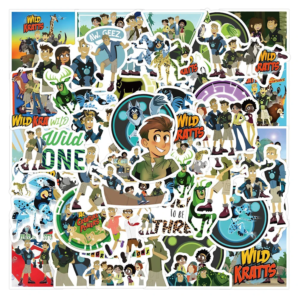 

10/30/55pcs Animation Wild Kratts Stickers Cute Cartoon Kids Decals Toy DIY Phone Case Skateboard Luggage Funny Graffiti Sticker