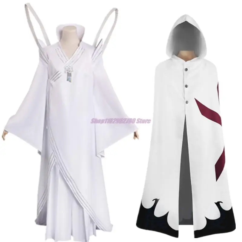 

Bleach Kuchiki Rukia Cosplay Women Costume Tern Ritter Yhwach Cosplay White Cloak Kimono Halloween Carnival Role Play Party