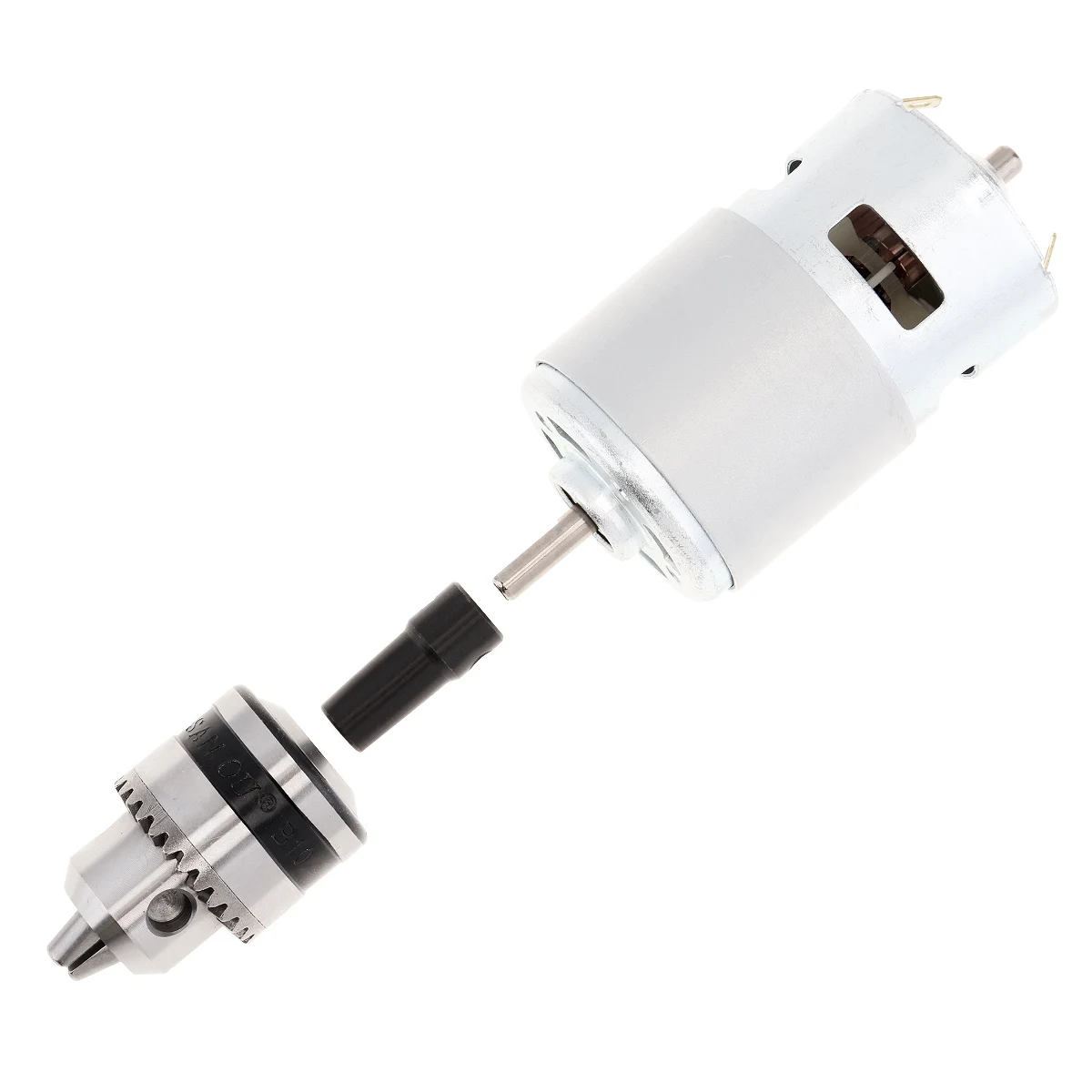 12–24 V Handbohrmaschine 555/775 DIY-Drehmaschinenmotor zum Schneiden/Polieren mit B10-Bohrfutter, Montagehalterung, kleine DIY-Bank – Detail 8
