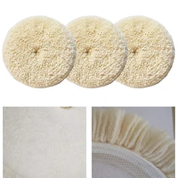 Fashion3 pièces tampons de polissage en laine, tampons de polissage avec crochet et boucle arrière pour composé, coupe et polissage 