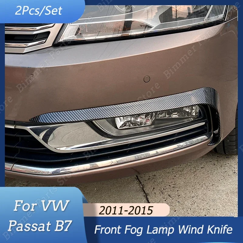 For VW Passat B7 Sedan Variant Fog Front Light Frames Cover Trim Racing  Sticker Grille 2011-2015 Gloss Black ABS Body Kit Tuning - AliExpress