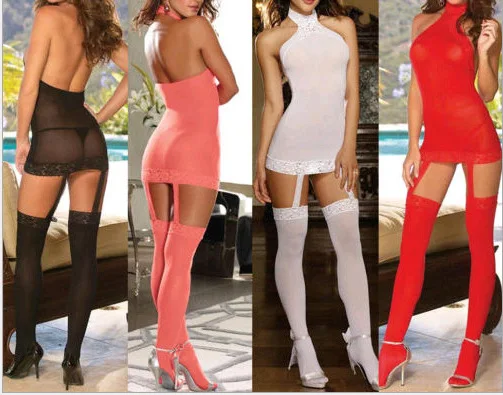 

Sexy Lingerie Women Crotchless Sleepwear Pajamas Lace Night Dress Erotic Costumes Exotic Female Underwear Nightgown G-string